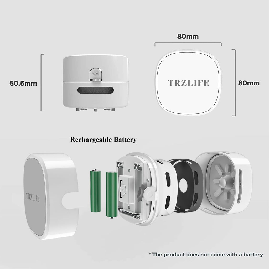 TRZLIFE Desk Vacuum Cleaner, Rechargeable and Durable Mini Table Vacuum Must-Have Office Desk Accessory Sucks up Tiny Items and Crumbs from Desktop Drawer Countertop Ideal Gift