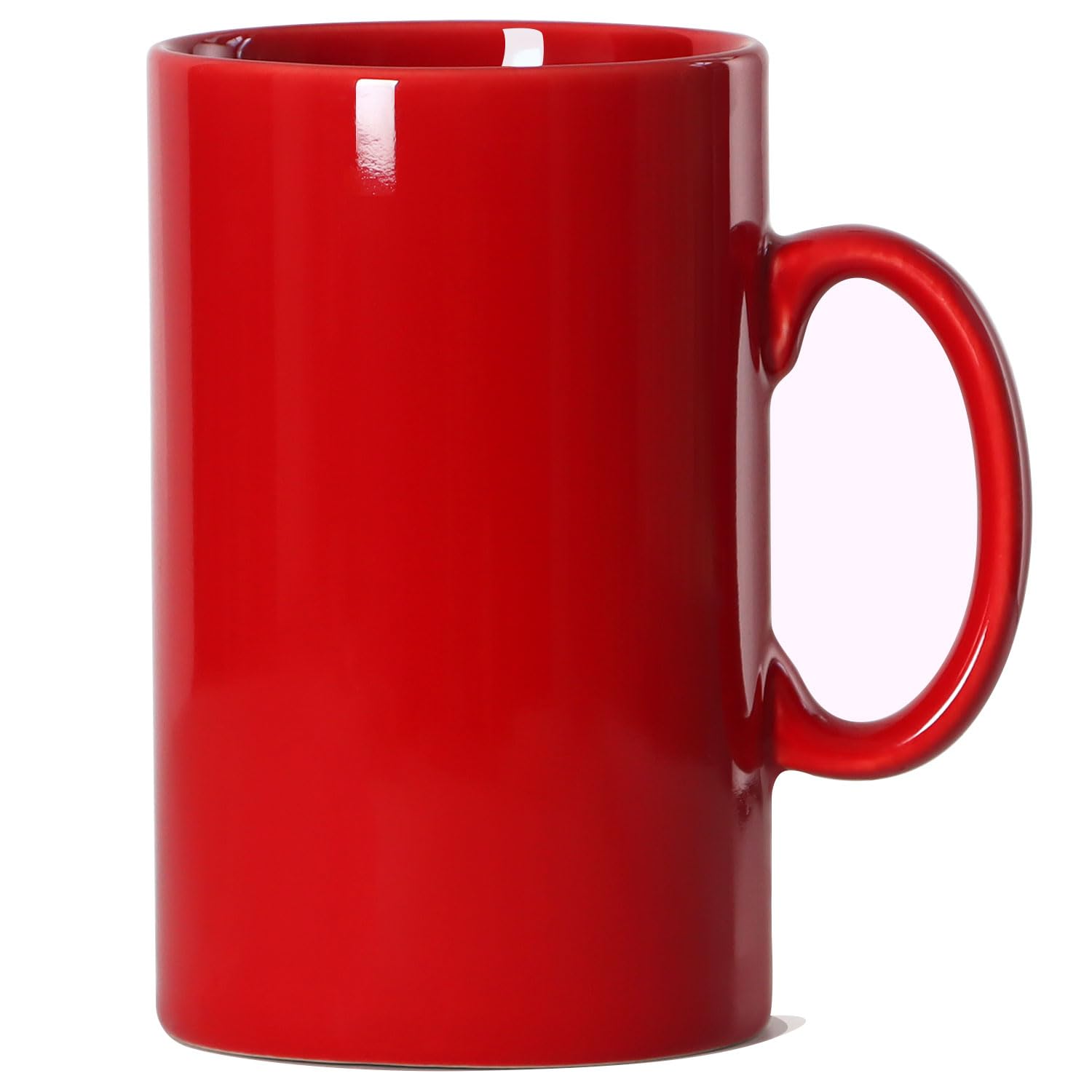 28 OZ Extra Large Ceramic Coffee Mug, Smilatte M018 Classic Porcelain Boss Super Big Tea Cup with Handle for Office and Home, Red