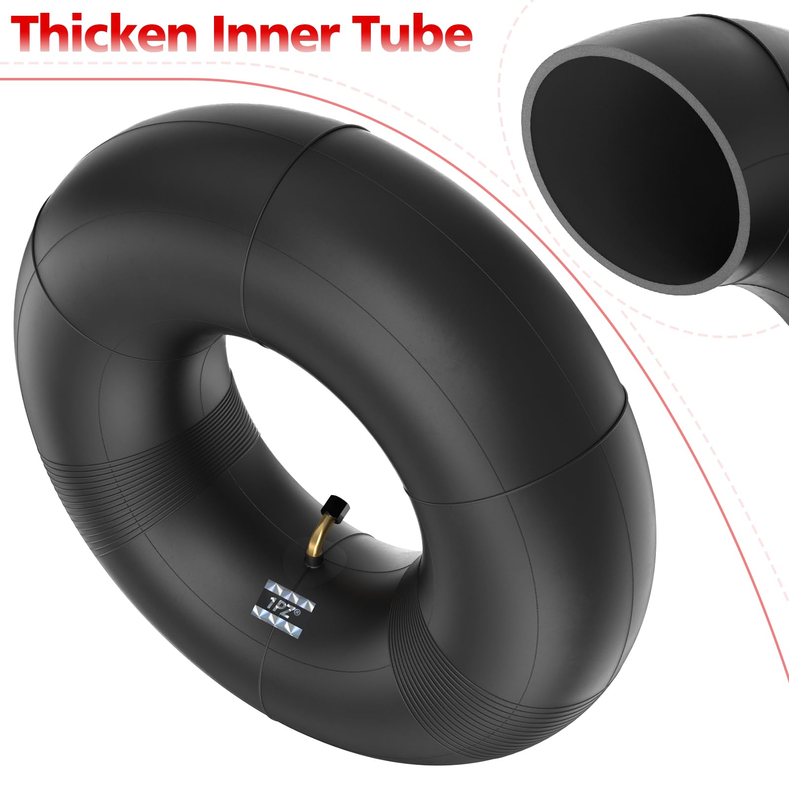 1PZ TRI-B15 15x6.00-6 Inner Tube TR-87 Bent Valve Stem Replacement for Lawn Mower Yard Tractors Wheelbarrows ATV Riding Mower Go Kart Golf Carts and More