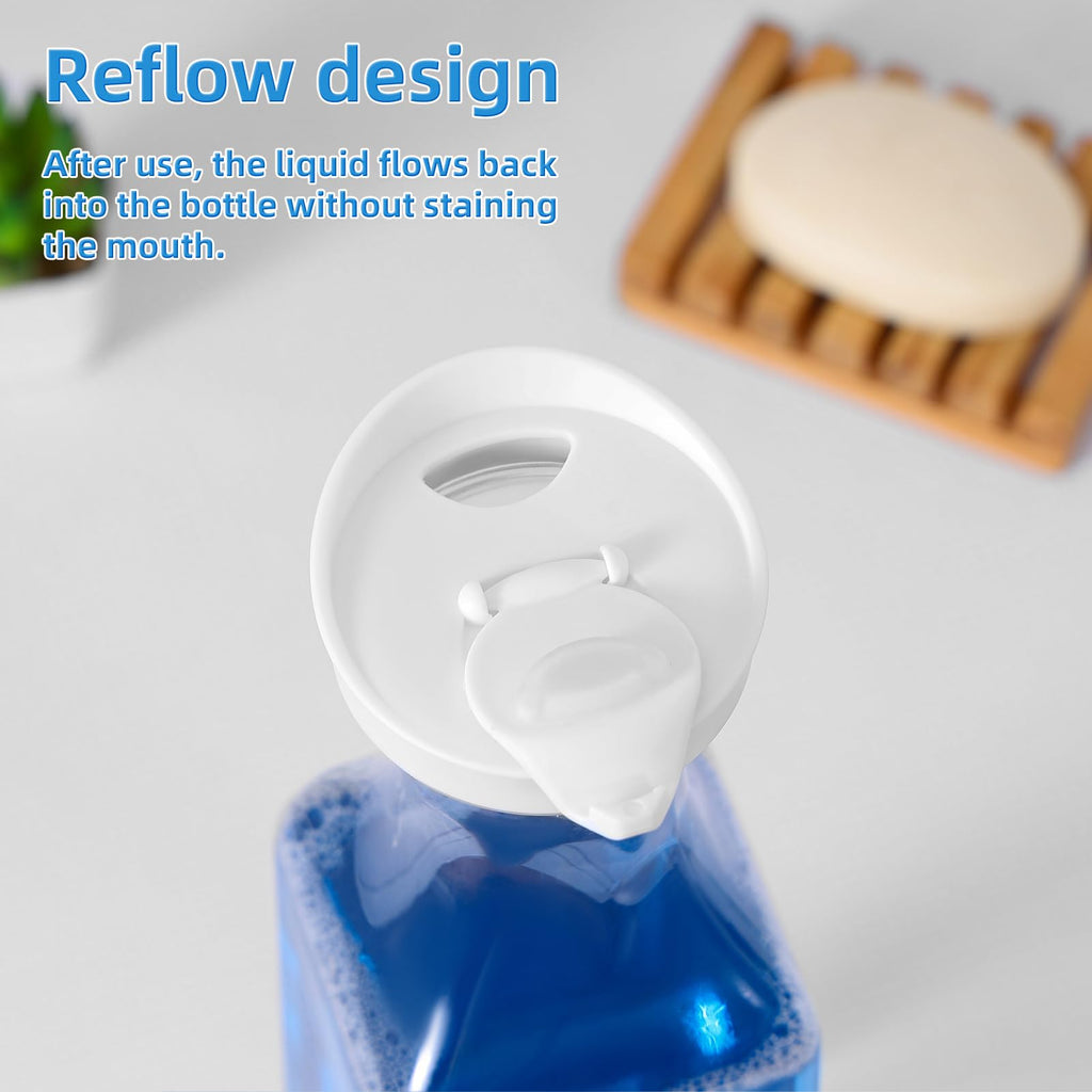 Fabric Softener Dispenser, 54oz Plastic Laundry Detergent Container - 2 Pack with 4 Labels for Laundry Room Organization