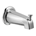 Tub Spout with Diverter, Slip on Bathtub Spout Replacement with Cover Ring Compatible with 1/2” Copper Pipe (5/8" Diameter), Universal Bath Tub Faucet Spout, Chrome