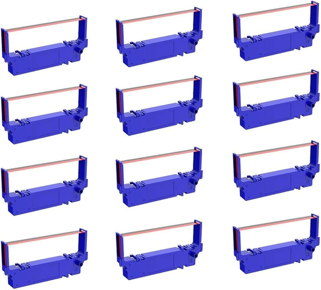 Bigger Compatible Replacement for SP700 Printer Ribbon B/R - Star SP-700BR, RC-700BR, SP-712, SP-742 Ink (Black and Red, 12-Pack)