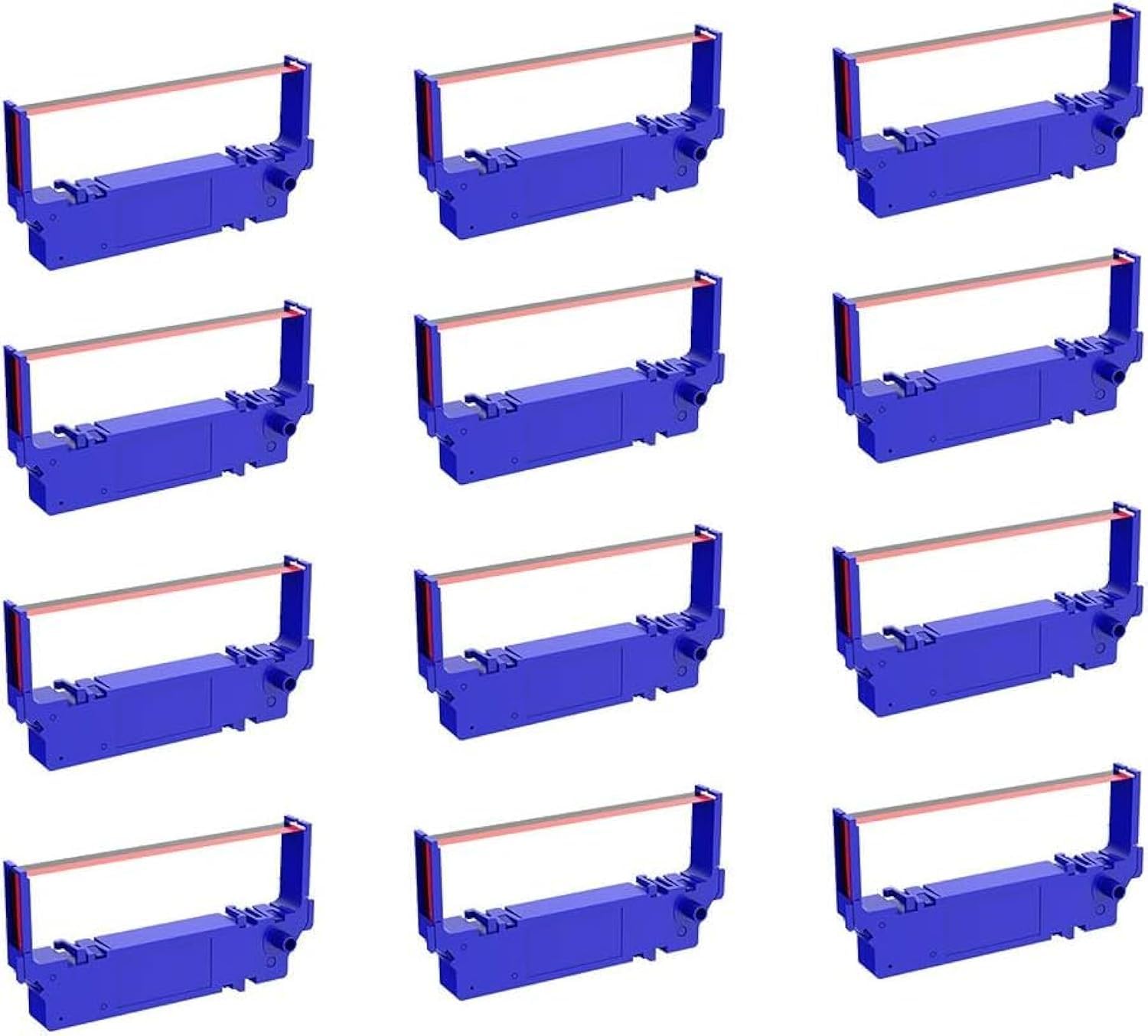 Bigger Compatible Replacement for SP700 Printer Ribbon B/R - Star SP-700BR, RC-700BR, SP-712, SP-742 Ink (Black and Red, 12-Pack)