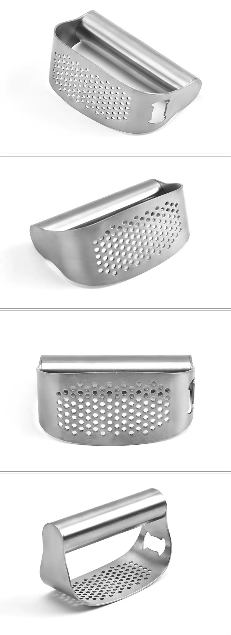Stainless Steel Garlic Press - Plastic Free
