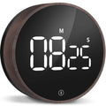 VOCOO Digital Kitchen Timer - Magnetic Countdown Countup Timer with Large LED Display Volume Adjustable, Easy for Cooking and for Seniors and Kids to Use (Deep Woodgrain)
