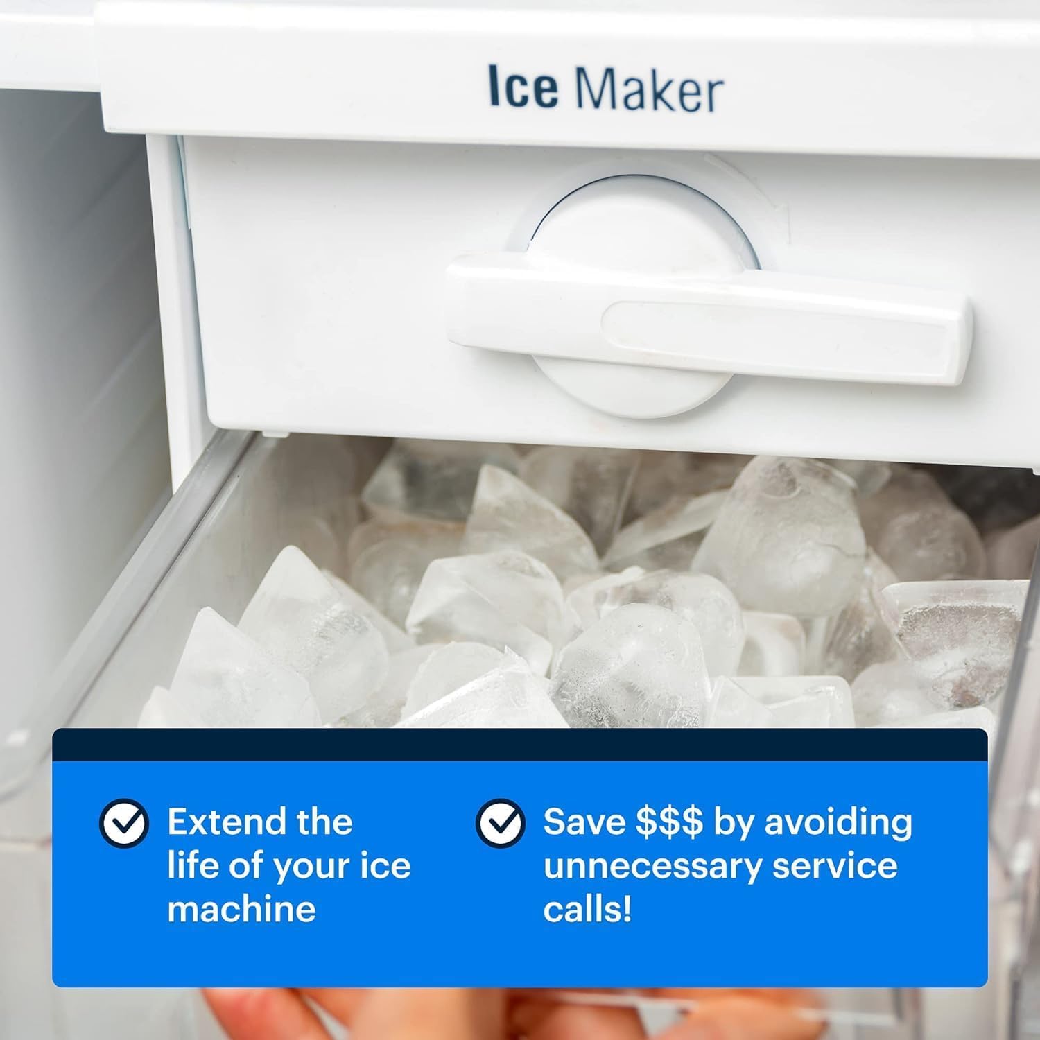 Essential Values 2-Pack Ice Machine Cleaner and Descaler 16 fl oz, Nickel Safe Descaler | Ice Maker Cleaner Compatible with All Major Brands (Scotsman, KitchenAid) Manufactured in USA