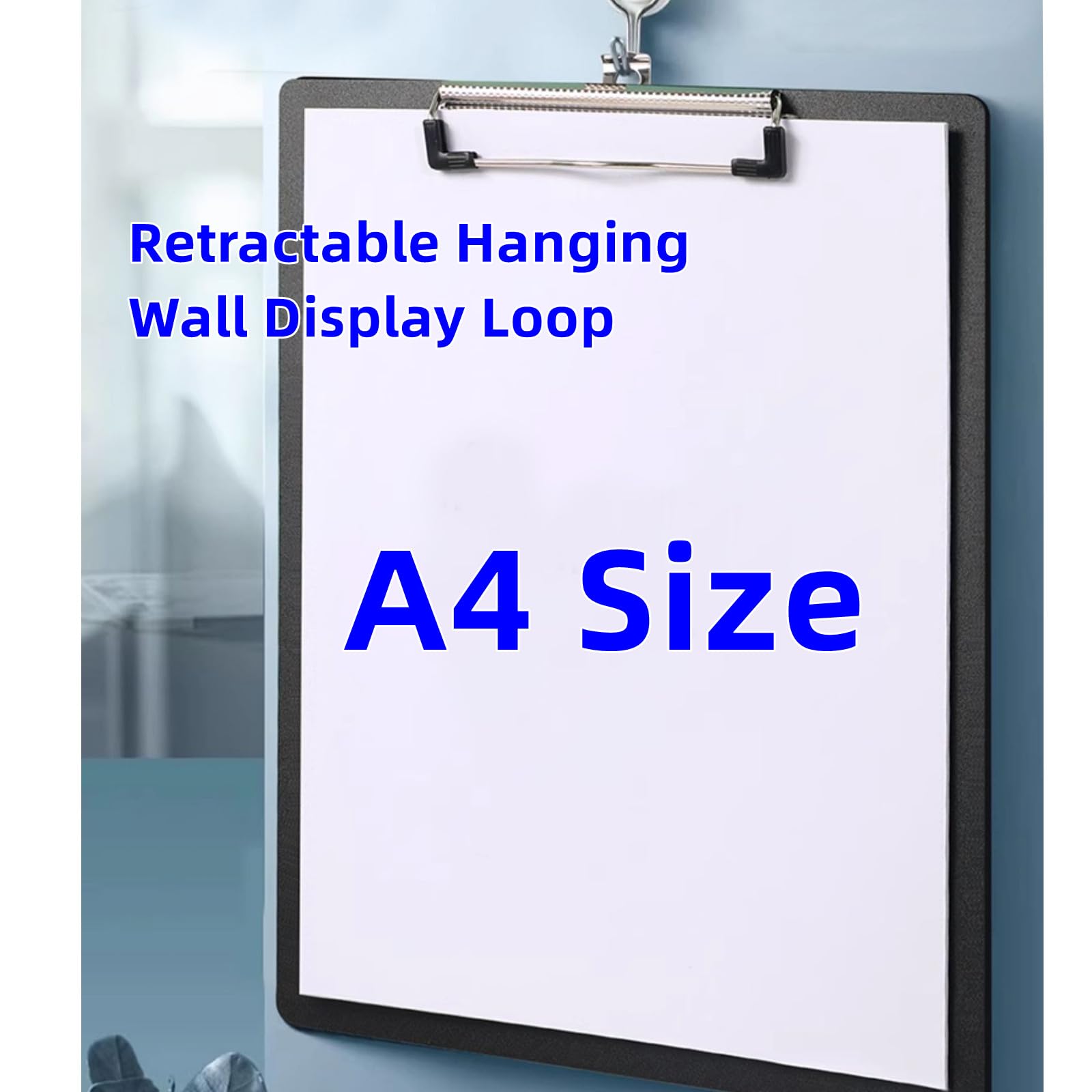 Clipboard A4, 6 Packs Plastic Clipboards Writing-Pad with Duty Clip for Office & Classroom Supplies - Black