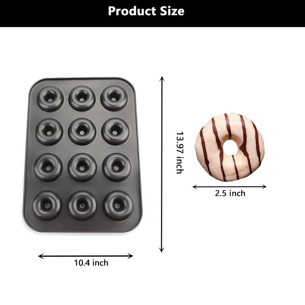 2 Pack Donut Pan,Non-Stick Donut Pan,for Oven Microwave Freezer Safe