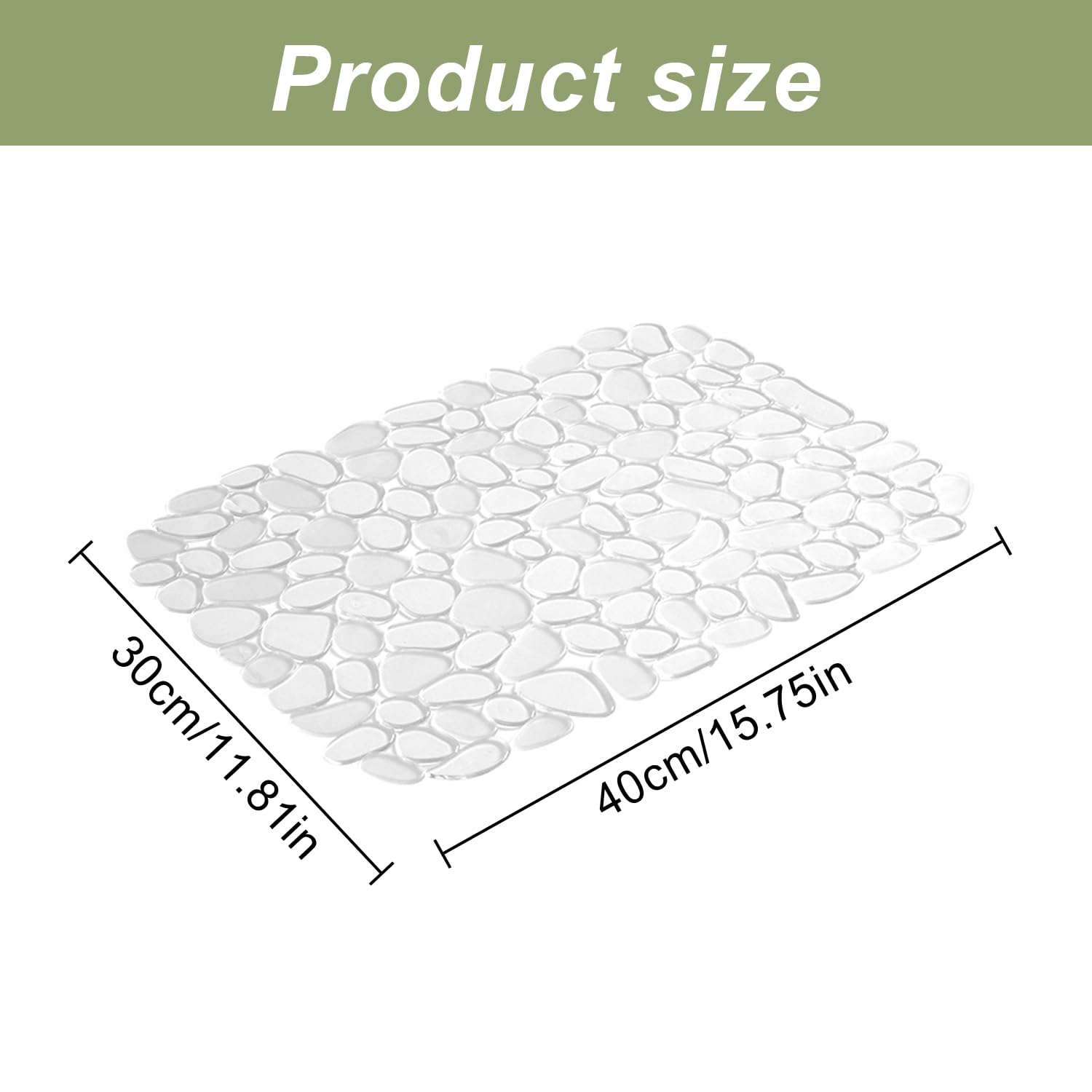 2 PCS Pebble Kitchen Sink Mats - PVC Sink Protector Stainless Steel or Porcelain - Protector for Bottom of Kitchen Sink, 15.8 x 11.8 inches
