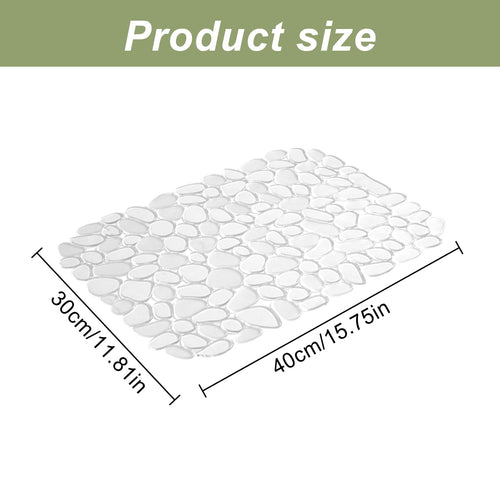 2 PCS Pebble Kitchen Sink Mats - PVC Sink Protector Stainless Steel or Porcelain - Protector for Bottom of Kitchen Sink, 15.8 x 11.8 inches