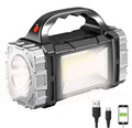 Solar Rechargeable LED Spotlight Searchlights, Super Bright 7000LM Handheld LED Searchlight, Multi-Functional Portable Lamp Camping Lantern Flashlight, 8 Light Modes, IPX4 Waterproof