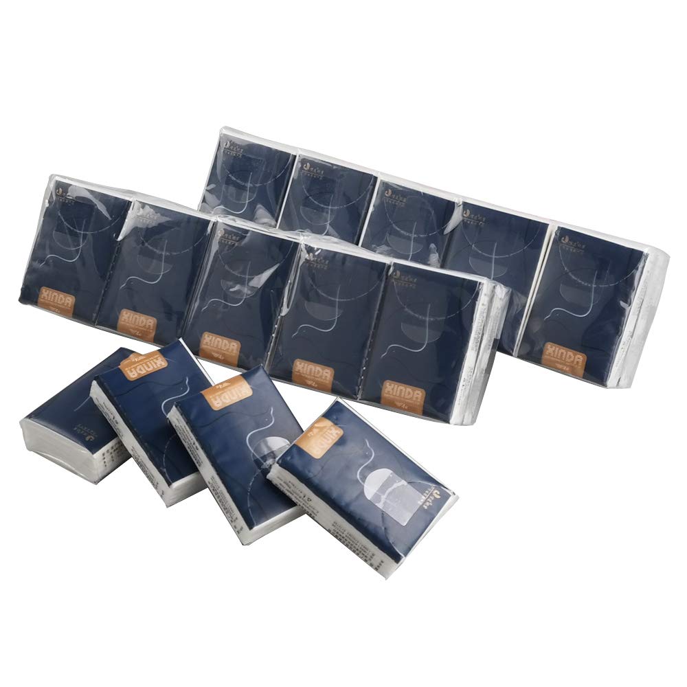 Kekow 100-Pack 4-Ply Mini Type Pocket Packs Tissues, Soft and Unscented