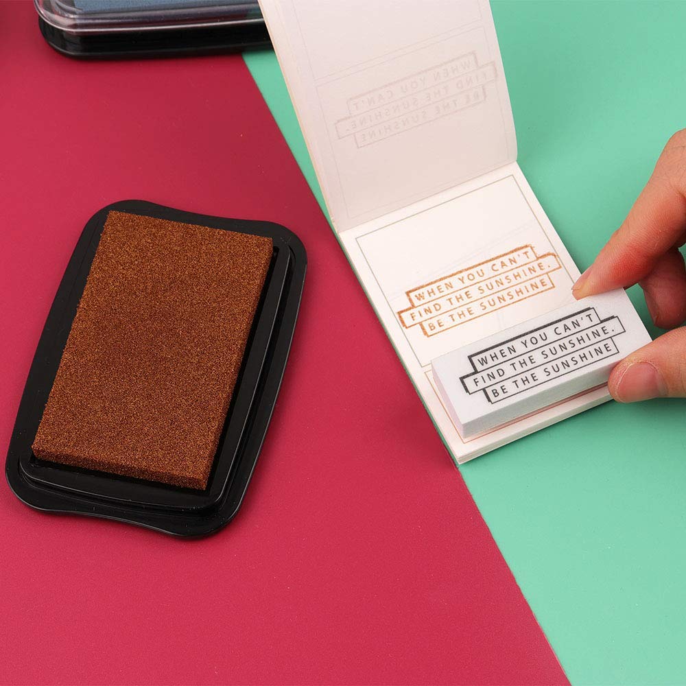 Dizdkizd Ink Pad Set, European Vintage Color Pigment Ink Pad, 12 Colors High Ink Quantity Stamp Pads for Rubber Stamps, Paper, Scrapbooking, Wood Fabric and Craft Supplies
