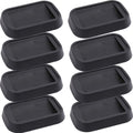 Yopay 8 Pack Bed Stopper Furniture Caster Cups, Rubber Furniture Wheel Stopper Fits to Most Wheels of Sofas, Beds, Chairs, Carpet or Durable Hard Floors, Black, Rectangular, 3'' X 2''