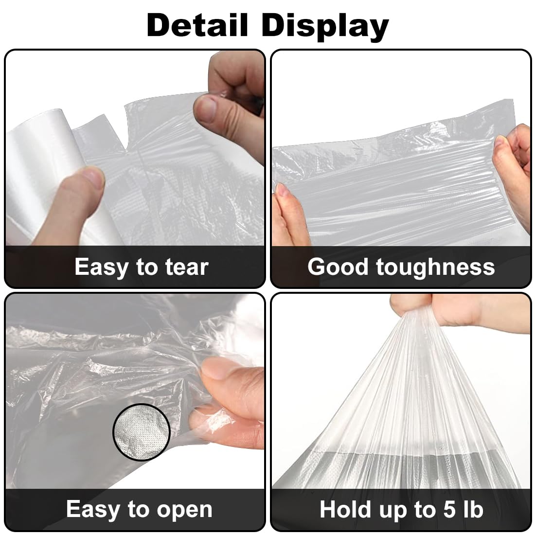 Plastic Produce Bags Roll, 10" x 14" Disposable Food Bag, Fresh-Keeping Plastic Bags for Food, Fruit, Vegetable, Refrigerator Storage, Kitchen, Supermarket, 1 Roll 400 Storage Bag