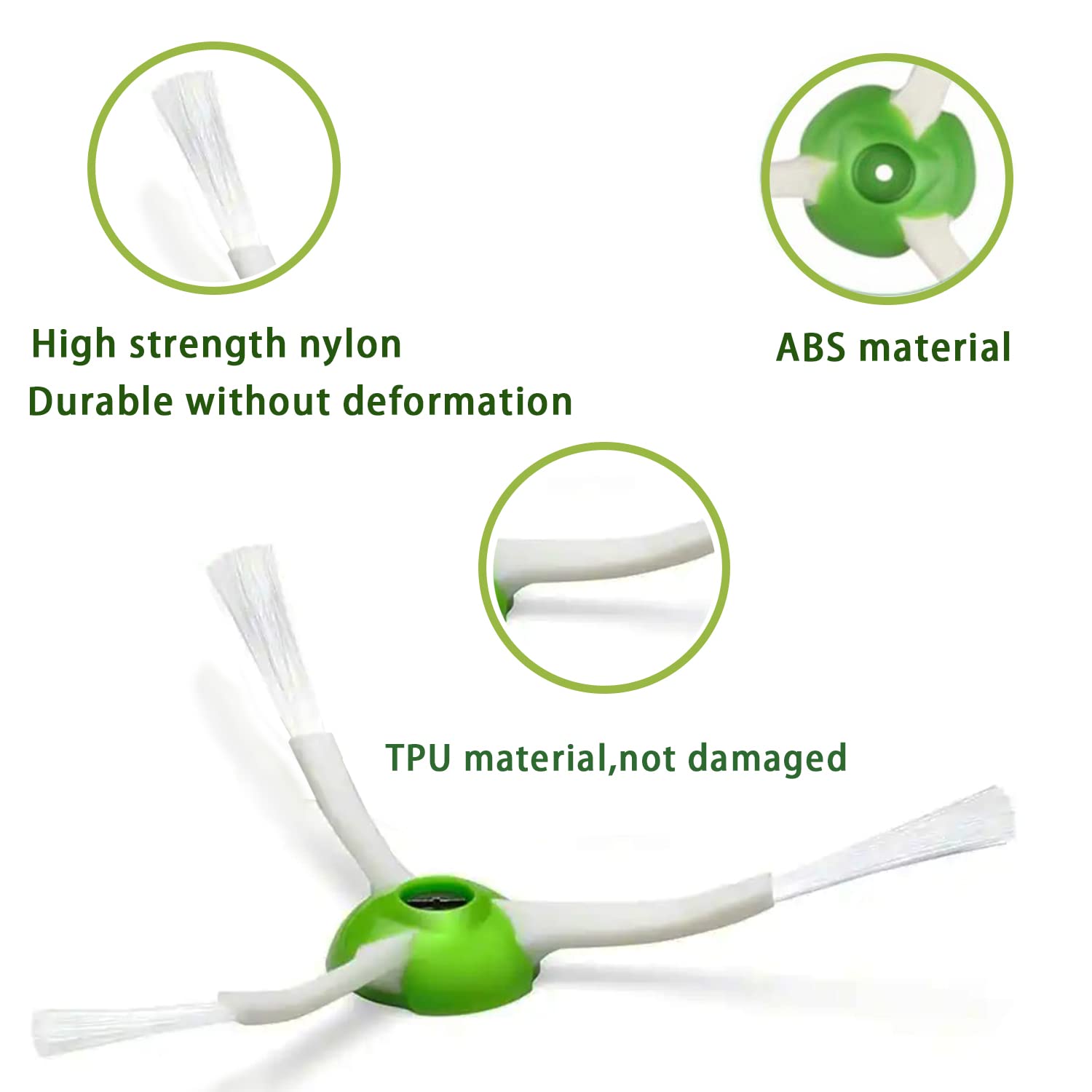 E-HAO Vacuum Replacement Parts for iRobot Roomba Combo j7+, Combo j9+, Combo Max 10. 1 Set Rubber Roller, 3 Mop Pads, 3 HEPA Filters and 3 Side Brushes