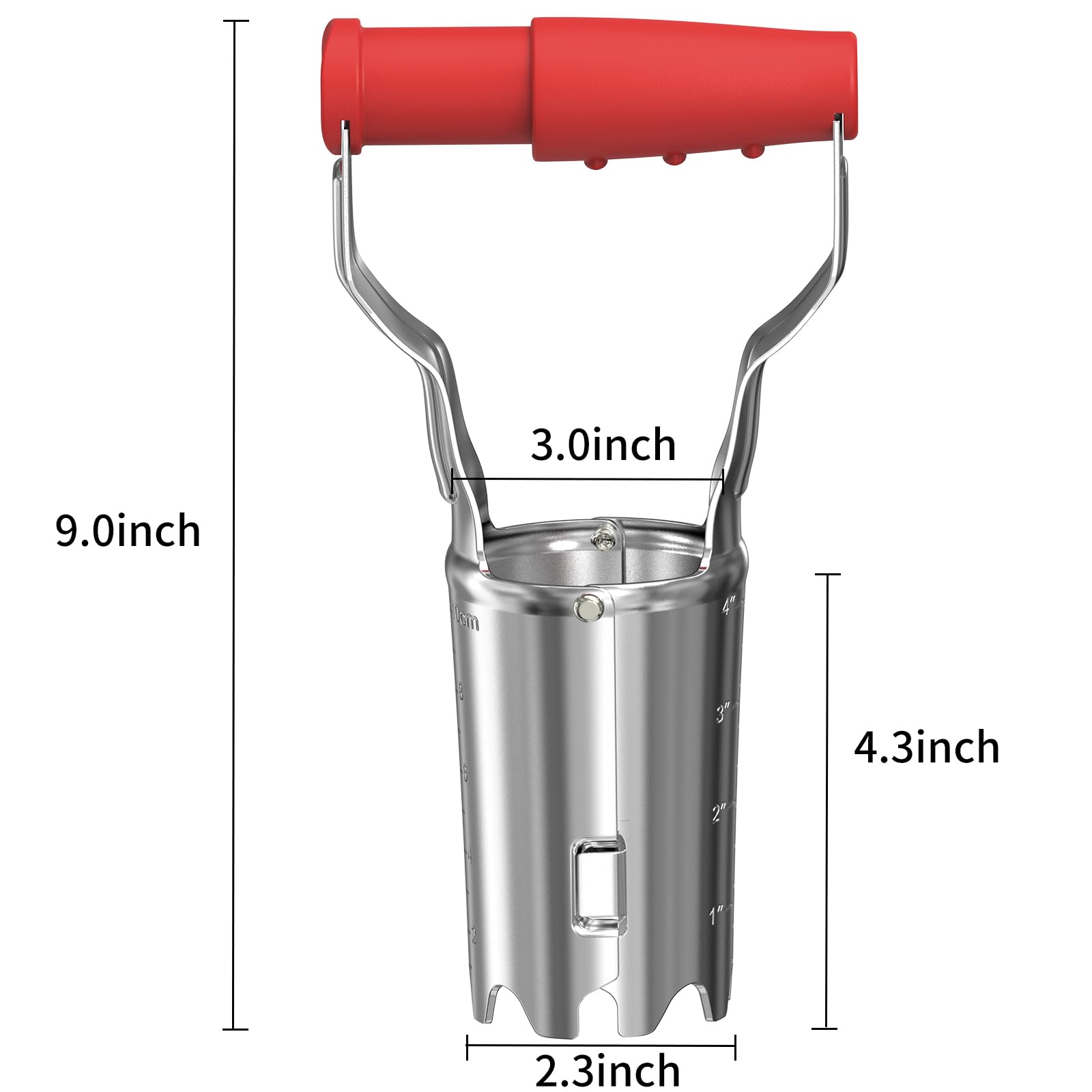 FLORA GUARD Bulb Planter with Depth Markers - Automatic Soil Releasing Seed Bulb Transplanter for Planting/Digging Tulips, Daffodils, Dahlias and More