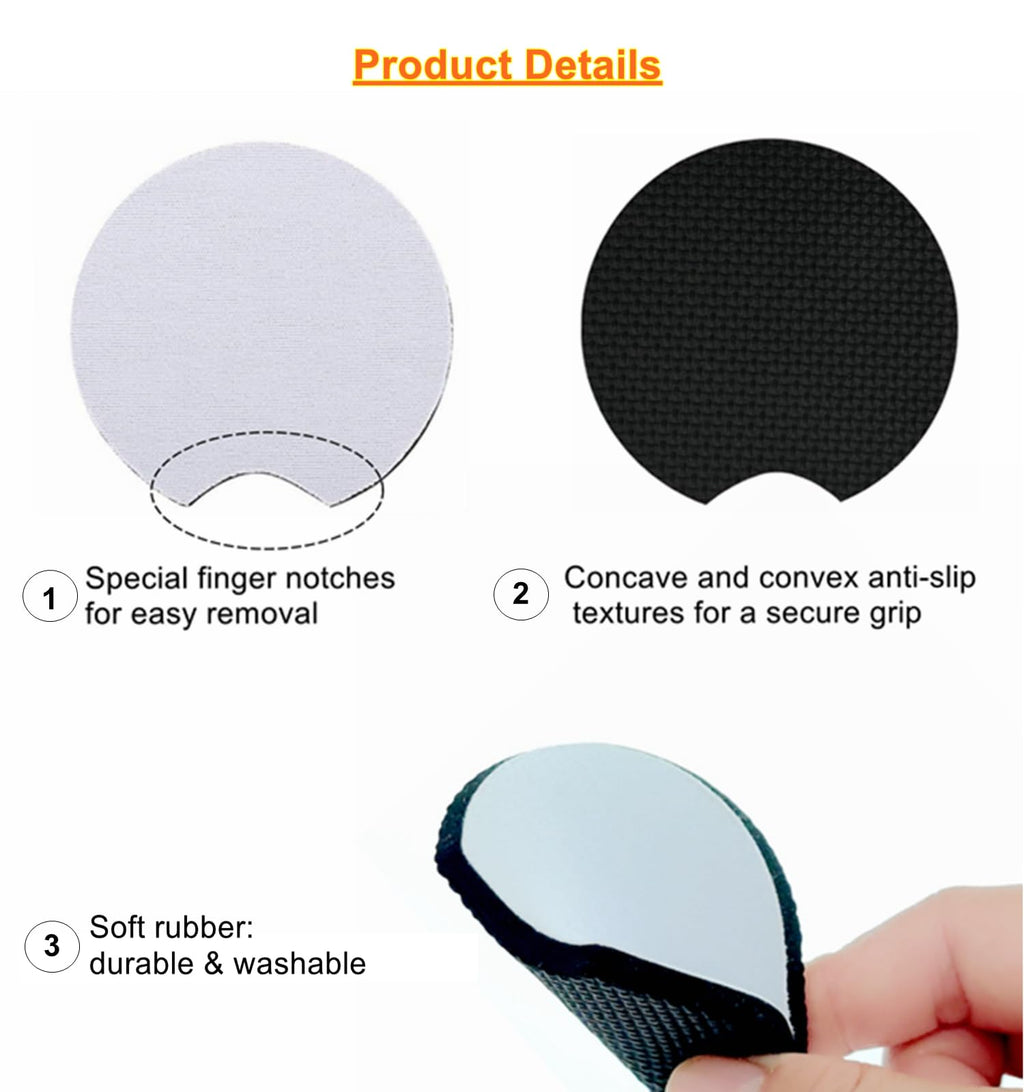 160PCS Sublimation Coasters Blanks, Round Car Coasters Sublimation Blanks Set, Car Coaster Packaging with Display Cards Bags, 4 Inch Blank Cup Mat for Sublimation Transfer Heat Press DIY Crafts