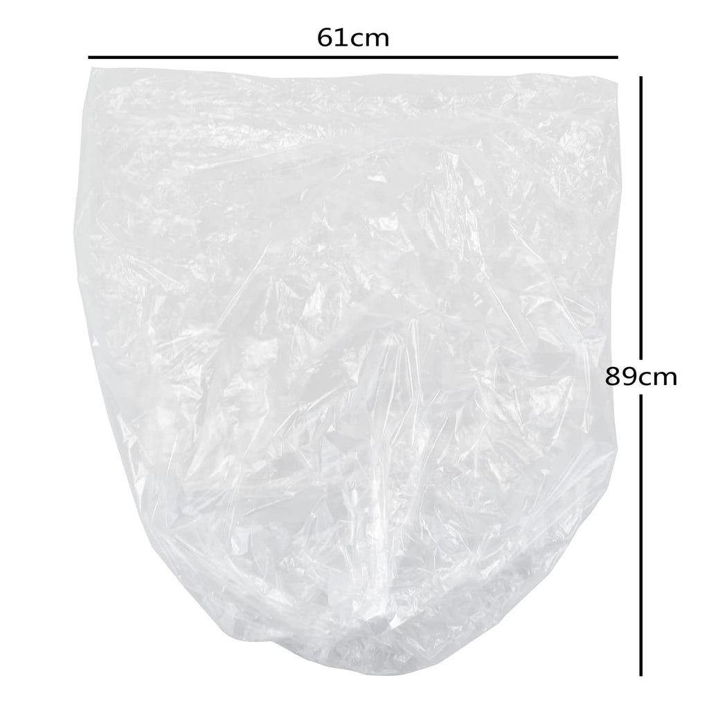 Ponpong 13 Gallon Tall Kitchen Trash Bags, 50 L Large Garbage Bags, Bin Liners, Clear, 150 Counts/6 Rolls