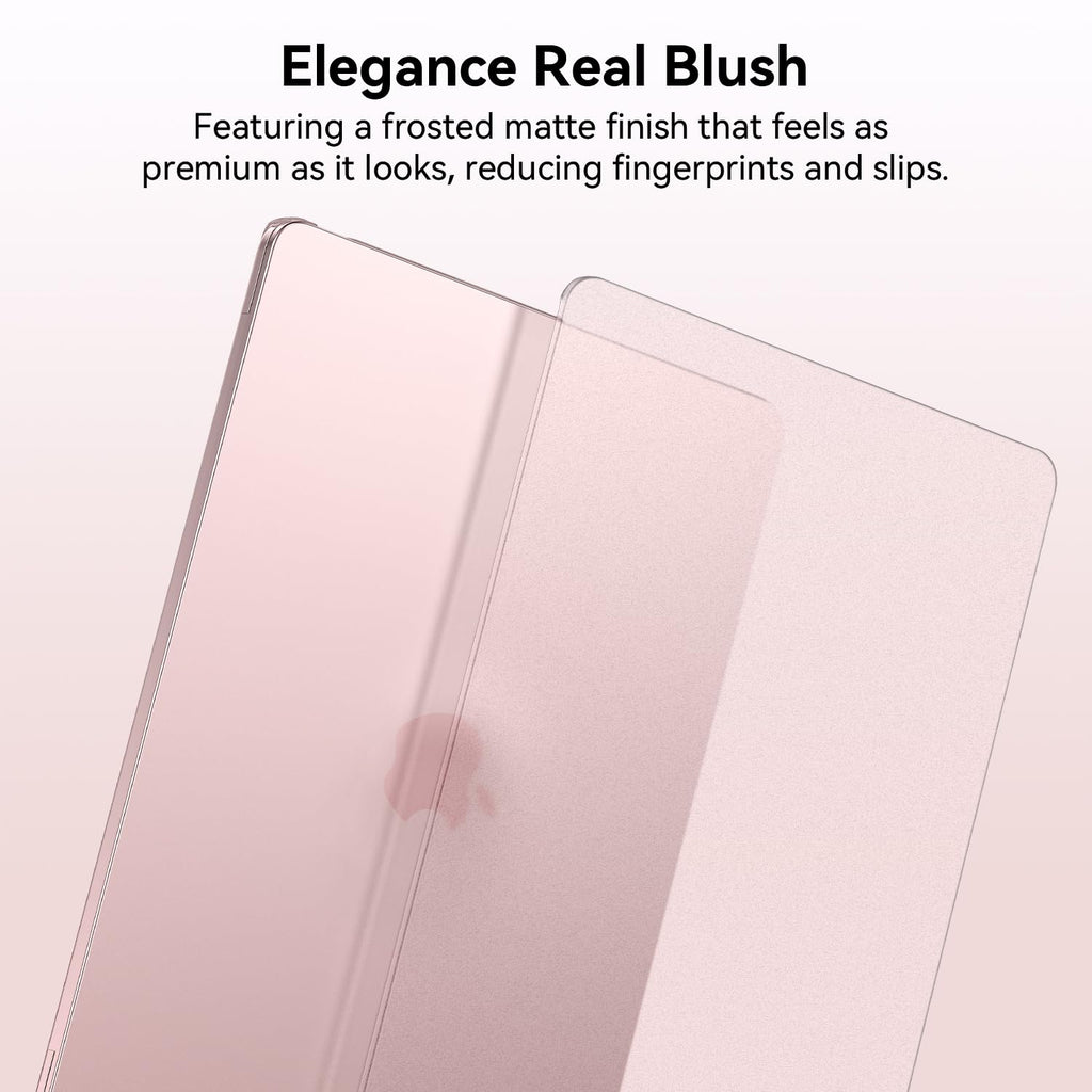 EooCoo for MacBook Neo Case 13 Inch Model A3404 2026 Release, Ultra-Thin & High Fit, Non-Yellowing Hard Cover, Slim Transparent Protective Shell Laptop Accessories, Matte Blush Pink