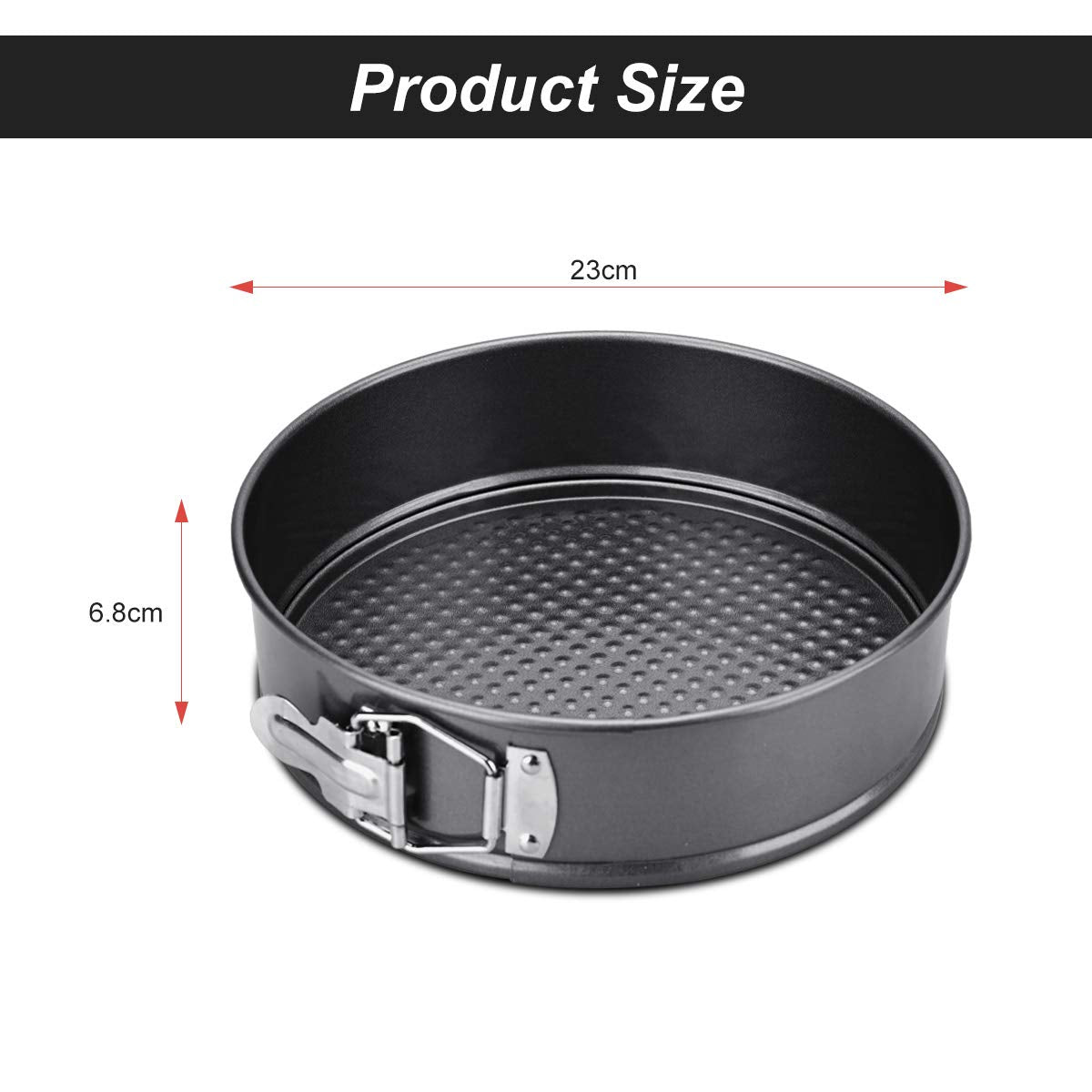 9" Non-Stick Cheesecake Pan, Springform Cake Pans Leakproof Round Cake Pan,Removable Bottom Quick Release Latch Moulds for Birthday Cake