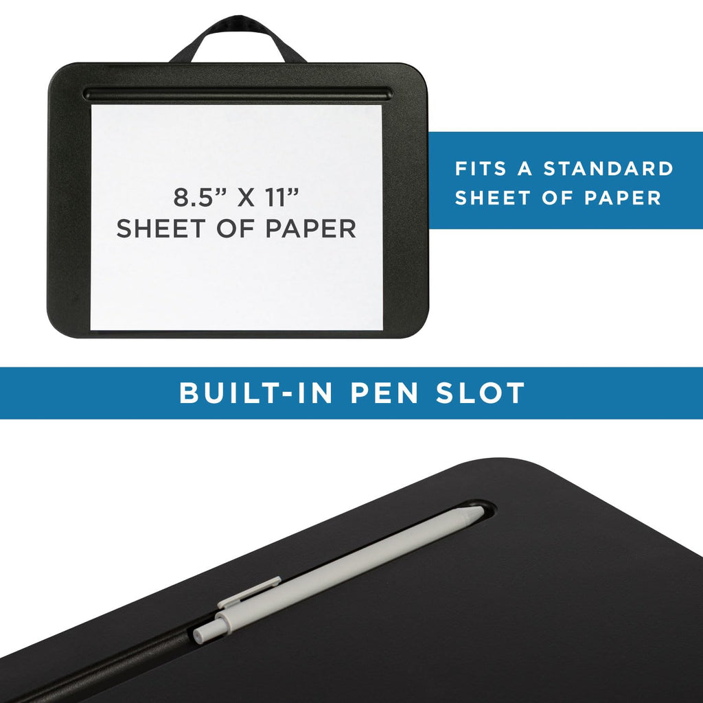 LapGear Compact Lap Desk - Black - Fits up to 13.3 Inch Laptops - Style No. 43108