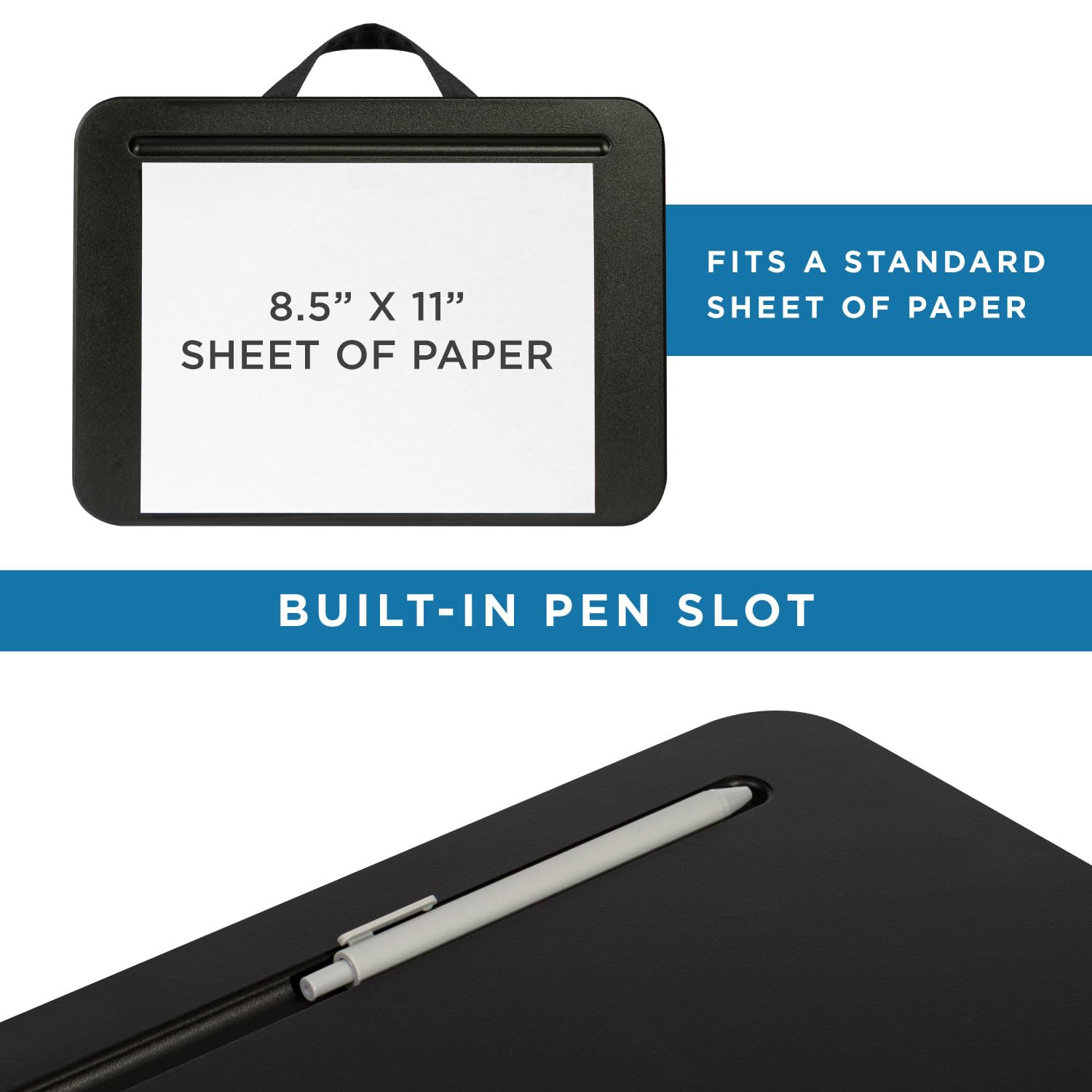 LapGear Compact Lap Desk - Black - Fits up to 13.3 Inch Laptops - Style No. 43108