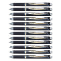 Pentel EnerGel Permanent Retractable Liquid Gel Rollerball Pen, Archival Quality, Water Resistant Ink, For Signing Important Documents, 0.5mm Fine Point, Blue Ink, BLP75-C, Box of 12