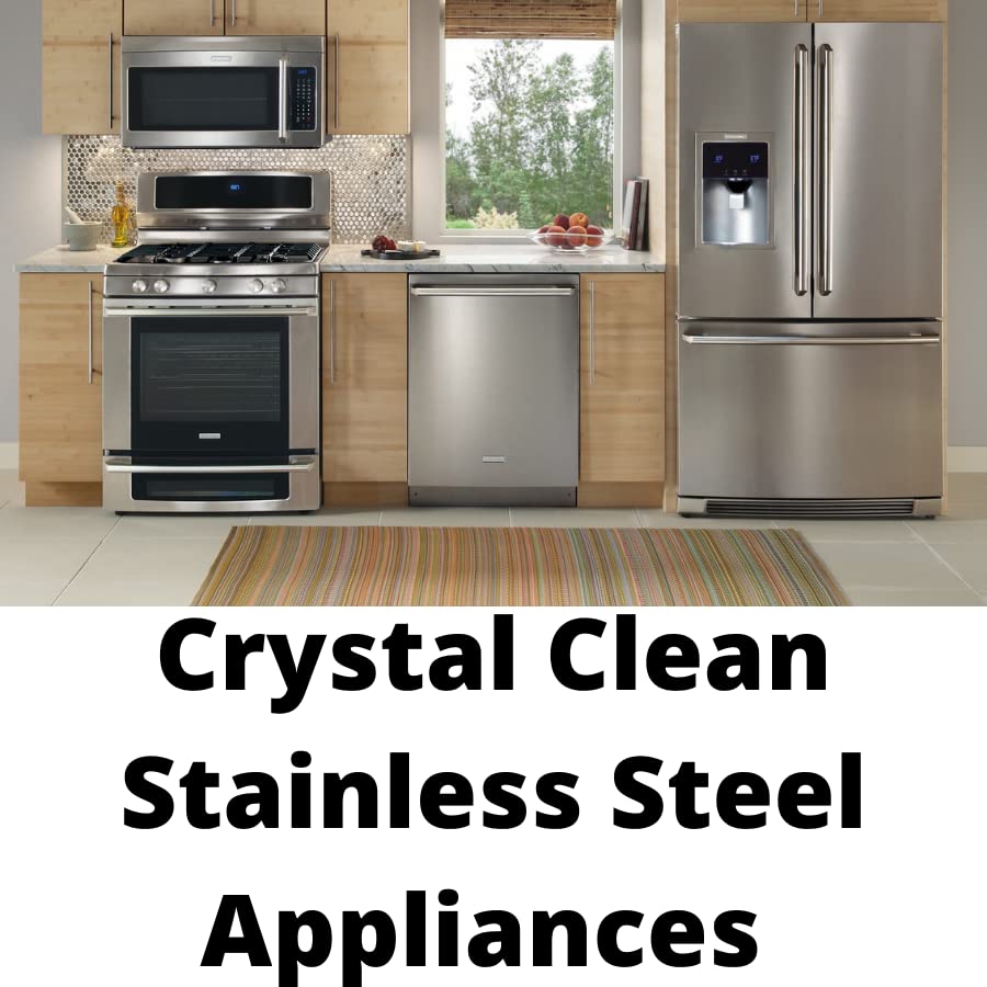 Crystal Clean Eco-Cloth Amazing Lint-Free/Streak-Free/Chemical-Free Microfiber Cloth for Windows & Glass/Mirrors Stainless Steel Appliances TV/Computer/Tablets...5 in a Pack, White, 16''x16''