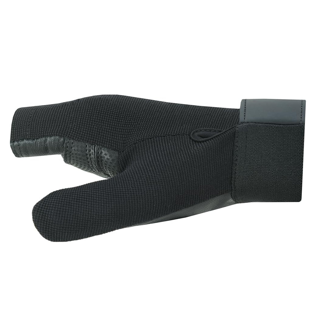 Leather Palm Wheelchair Gloves, Half Fingers with Full Thumb Disability, Mobility Gloves for Men and Women (Large, Black)