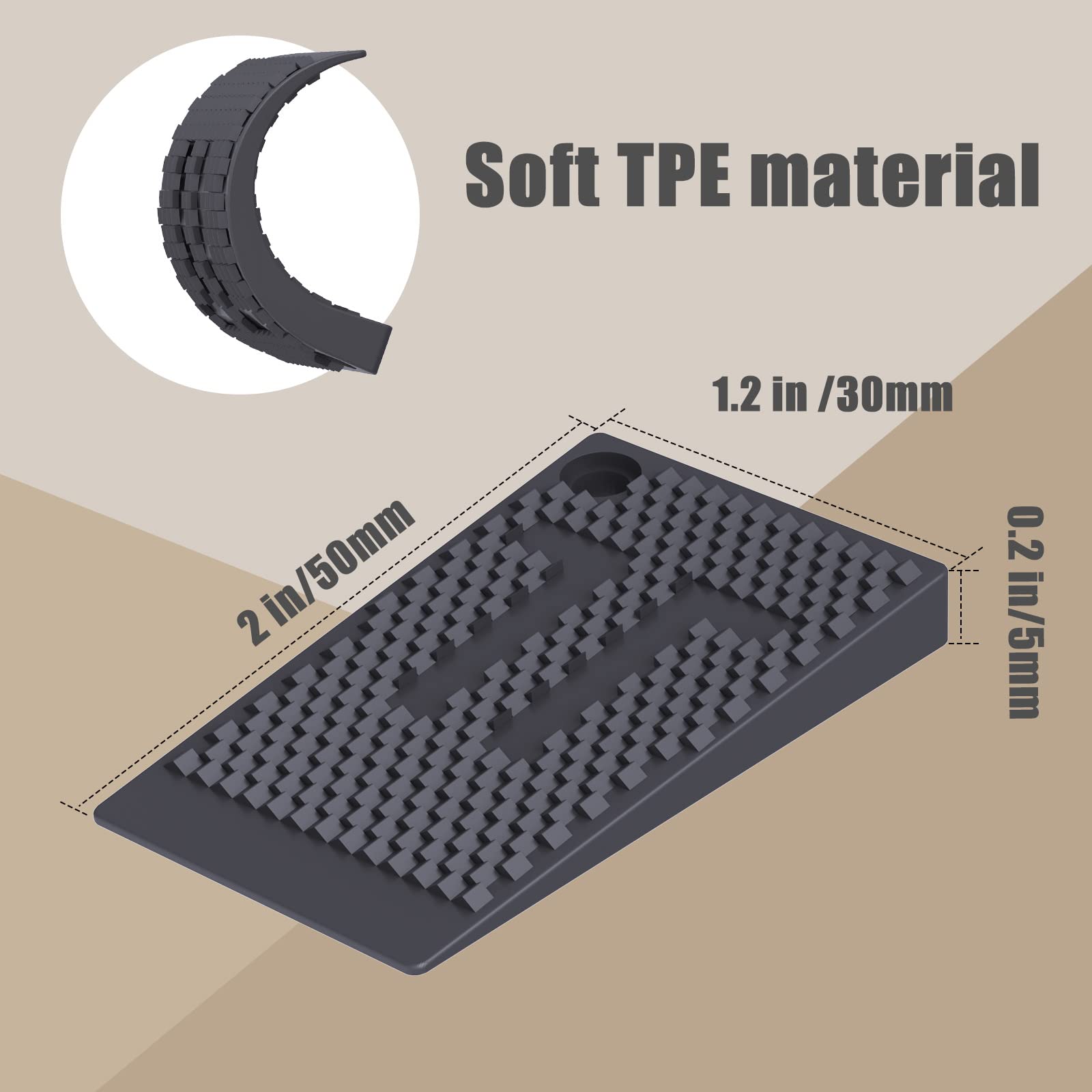 40 Pack Furniture Levelers, Plastic Shims for Leveling, Rubber Wedge, Table Leg Leveler, Table Shims, Durable, Non-Slip, Stackable