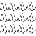 12 Pcs Black Iron Plate Brackets for Display Packaging Used for Decorative Metal Wire Frames Mostly for Holding Plates Pictures Photos Tabletops Tableware and Tabletop Art Convenient and Beautiful