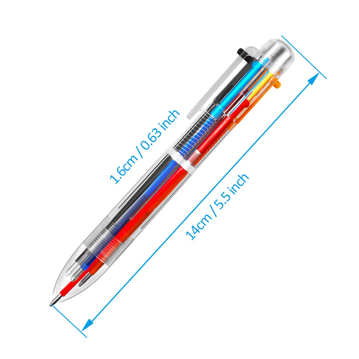 Multicolor Pen - 30 Pack 0.5mm 6-in-1 Retractable Ballpoint Pens for Office School Supplies Students Gift