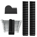 52 pcs Modular Wrench Organizers for Tool Drawers - Wrench Rack with Metric&SAE Labels, Perfect Tool Storage Holder. Gift for Father and Boyfriend (Black)