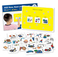 First Then Board Visual Schedule –Special Education Classroom Must Have – Calendar Pocket Chart/32 Communication Cards – Autism Learning Materials