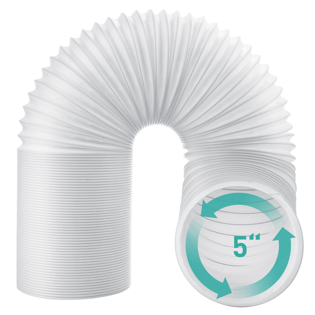 Air Conditioner Exhaust Hose, AGPTEK 5 Inch Exhaust Hose for Portable Air Conditioner Counter Clockwise Flexible Air Hose Replacement/Extension Tube with 5 Inch Diameter (5 Inch Diameter)