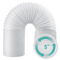 Air Conditioner Exhaust Hose, AGPTEK 5 Inch Exhaust Hose for Portable Air Conditioner Counter Clockwise Flexible Air Hose Replacement/Extension Tube with 5 Inch Diameter (5 Inch Diameter)