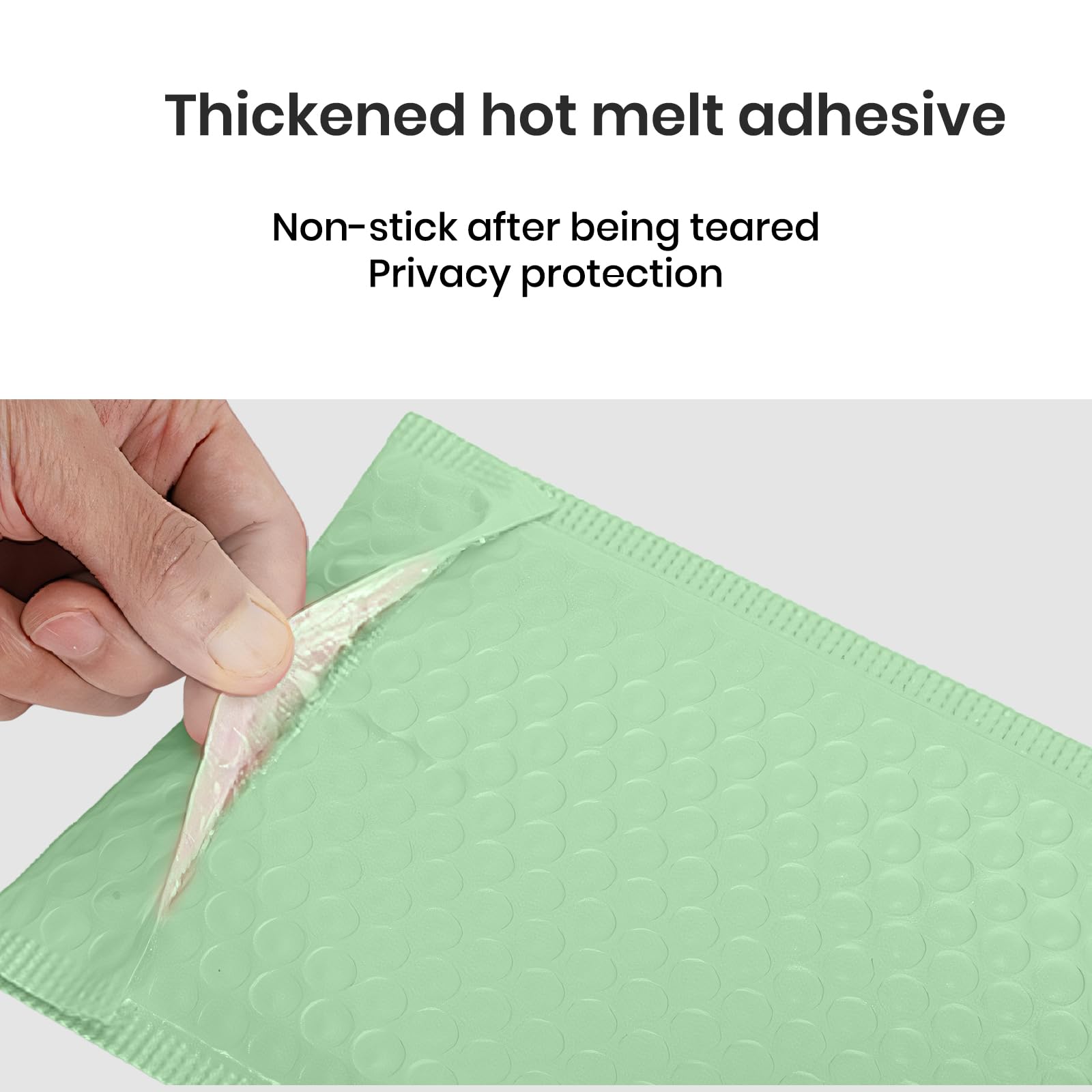 Bubble Mailers Waterproof 5 x 8 inches 50pcs Shipping Envelopes Multicolors Padded Envelopes Self Seal Adhesive (Pale Green, 5''x8'')