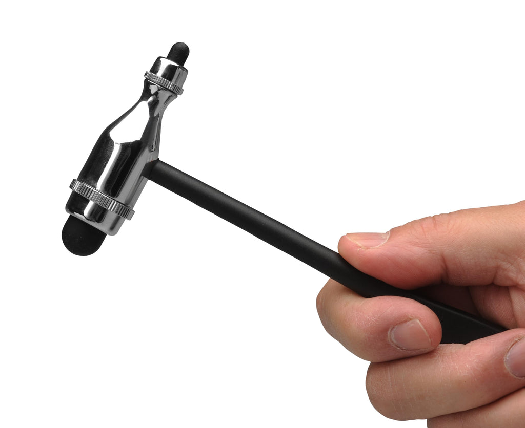 ADC 3694BK Tromner Neurological Reflex Hammer with Built-in Brush, Black and Chrome