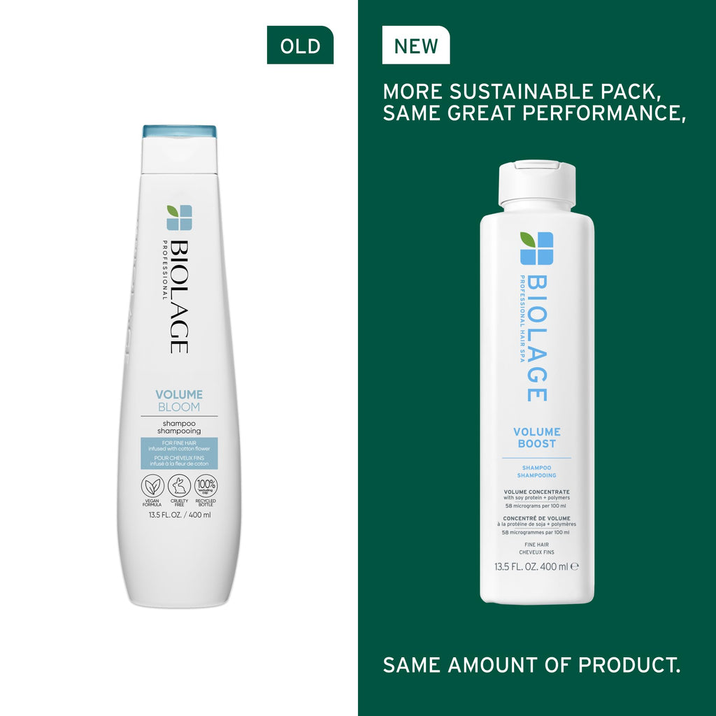 Biolage VolumeBoost Shampoo, Lightweight Volume & Shine, For Fine Hair, Paraben & Silicone-Free, Vegan