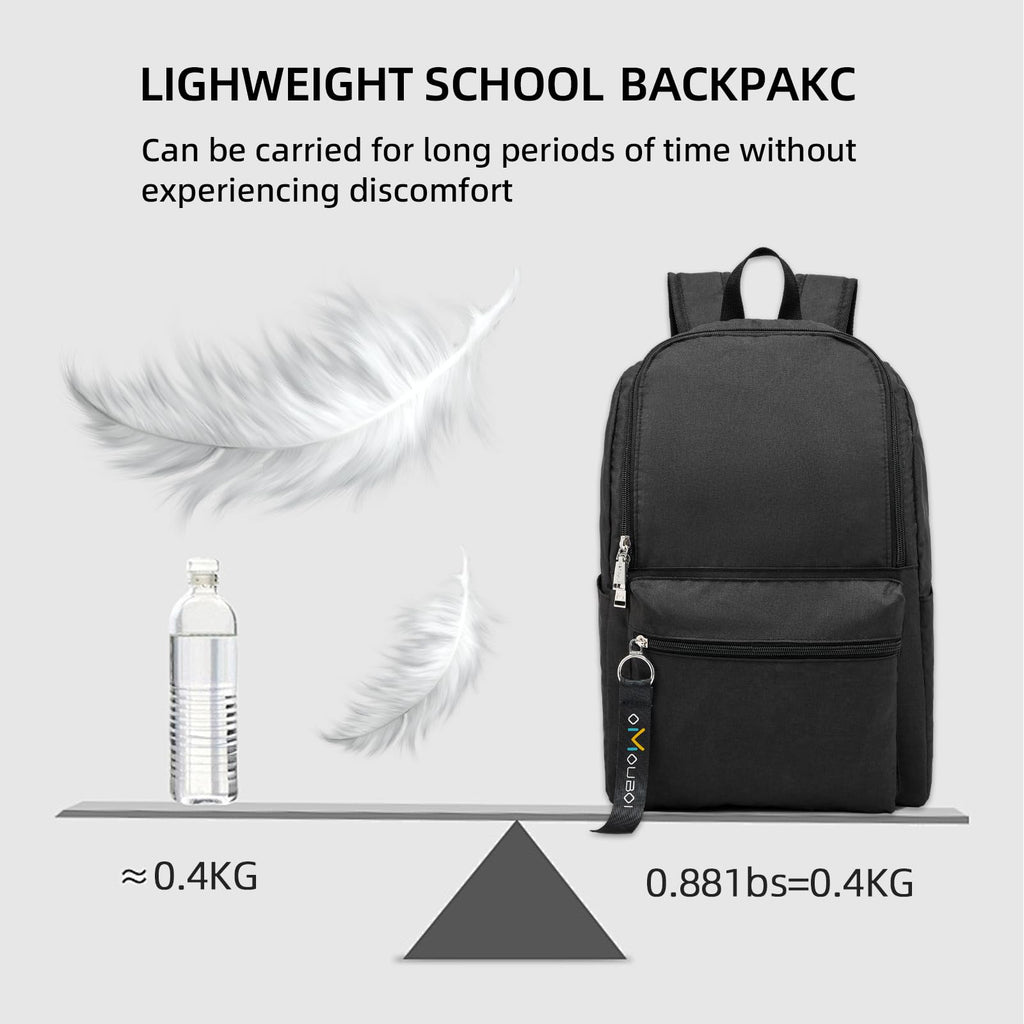 OMOUBOI Casual Backpack, Laptop School Travel Backpack for Women & Men, Superbreak Backpack Fits Tourism Business (Black)