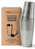 A Bar Above Professional Boston Shakers Set - 18oz Weighted & Unweighted Cocktail Shaker Set For Bartenders - Pro Bar Shaker Made from Premium Stainless Steel 304. Essential Bar Tools For Drink Making