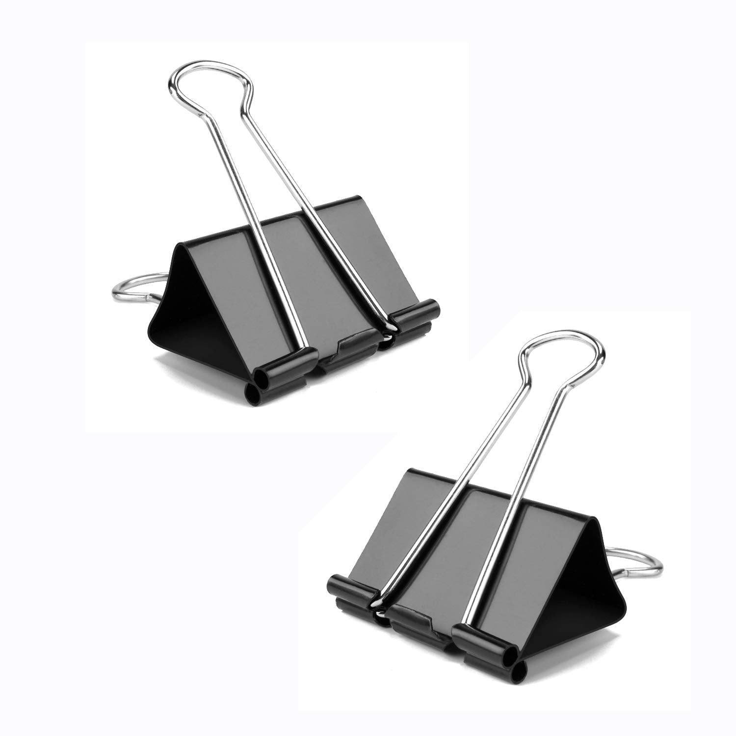 Large Binder Clips 1.6 Inch Black 48 Pcs, Binder Clips 41mm for Teacher School Office and Business