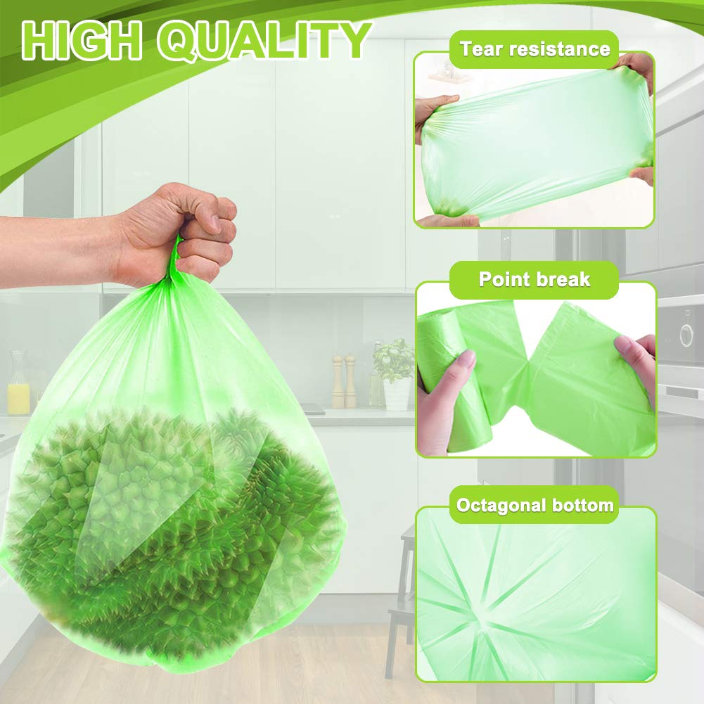 XUXRUS Food Wast Bags 10 litres Small Garbage Bags 3 Gallon Trash Bags for Kitchen 200Bags