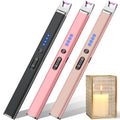 3 Pack Electric Candle Lighter Long Reach, BBQ Lighter USB C Rechargeable, Electronic Windproof Arc Plasma Lighter for Outdoors, Camping, Hiking and Campfire