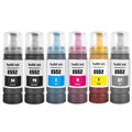 SHUOLEI T552 552 Ink Refill Bottles Compatible with EcoTank ET-8500 ET-8550 Printers (6 Packs, BK/PBK/C/M/Y/GR 70ml)