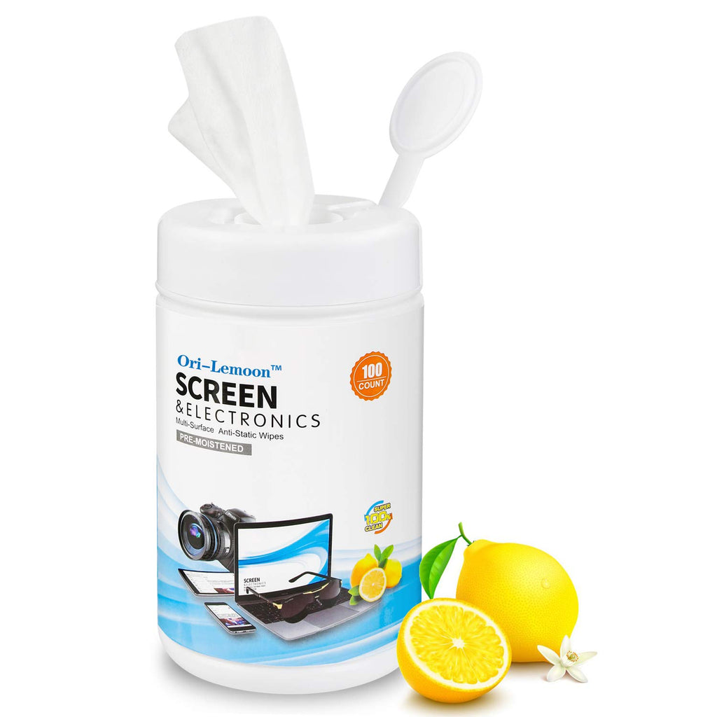 Monitor Wipes, Pre-Moistened Computer Screen Wipes for Electronics, Computer Monitor Cleaning Wipes for Eyeglasses, Tablets, Camera Lenses, Laptop, Screen Cleaner Wipes for Phones, TV, LCD