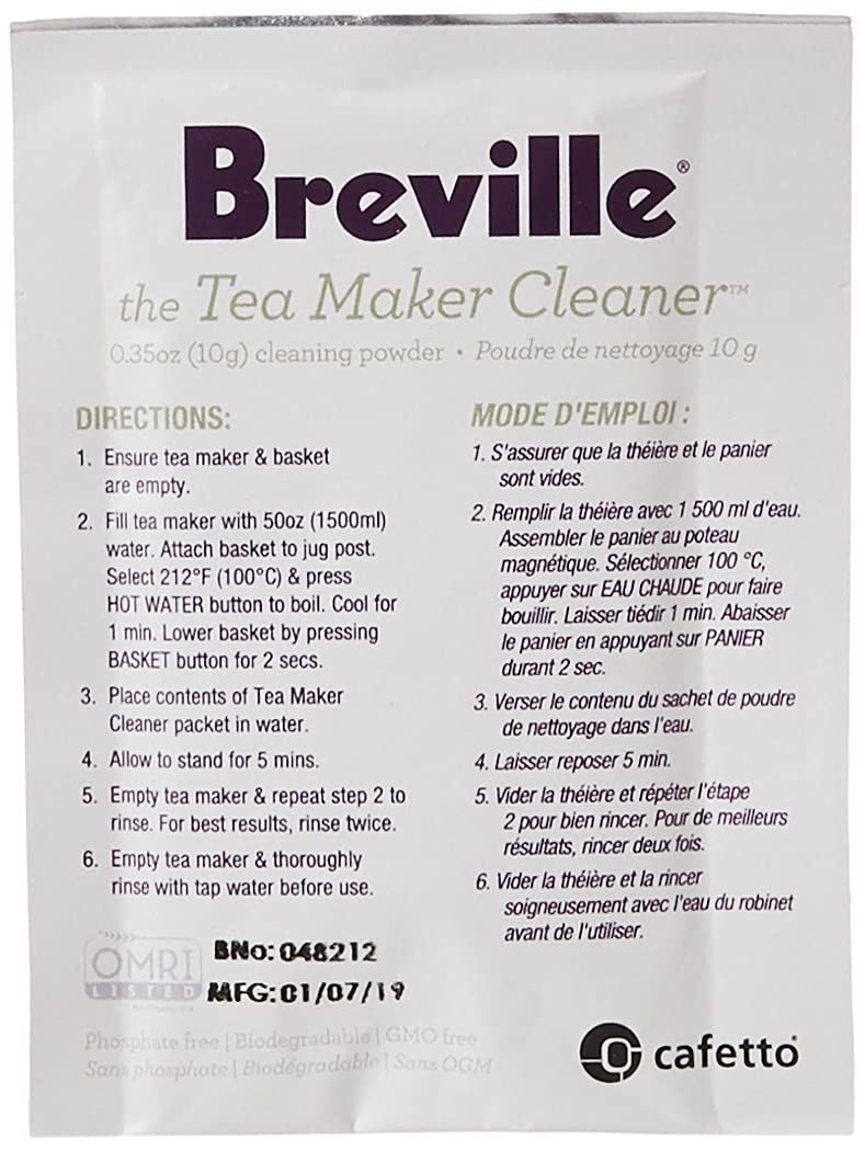 Breville Revive Organic Tea Cleaner, White - BTM100
