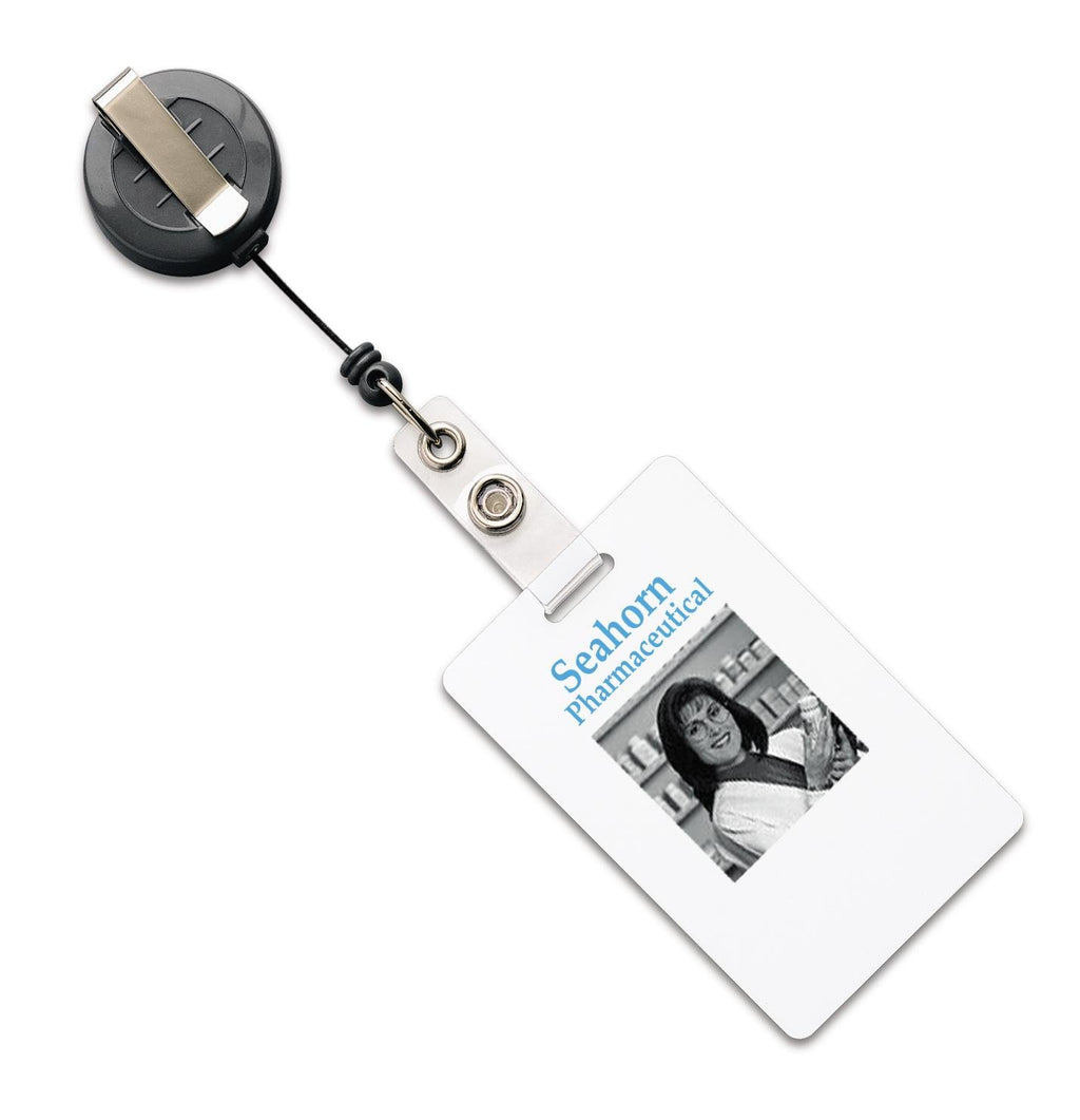 Avery Retractable Reel Clip, 30", Charcoal, 12 Pack (74711)