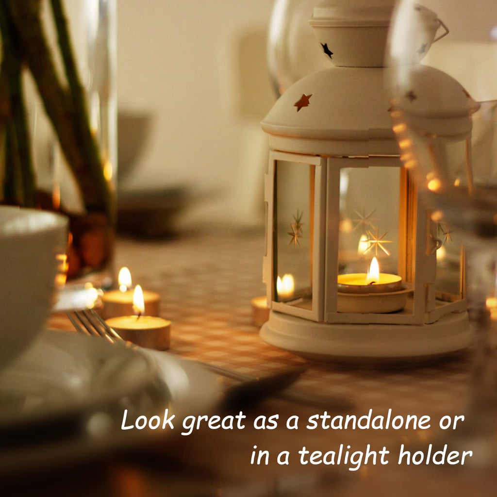 Tea Light Candles 100 Bulk Pack Tealight Candles Unscented Paraffin Candles for Wedding, Christmas, Home Decorative, Outdoor - 4 Hour Burn Time